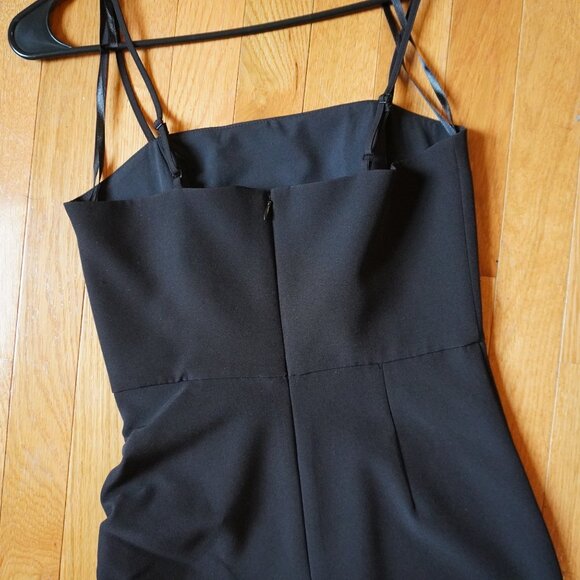 Gianni Bini Harling Crepe Square Neck Sleeveless Asymmetrical Hemline Midi Dress - Picture 6 of 10